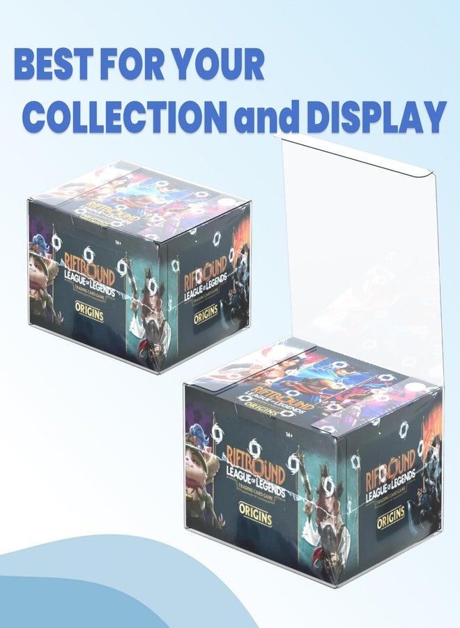 HOUSYLOVE علب حماية PET لصناديق بطاقات لعبة League of Legends TCG (عبوة من 4 قطع) - صندوق عرض شفاف بسماكة 0.50 مم لصندوق معززات League of Legends - علبة عرض Rbd Origins&Spiritforge (عبوة من 4 قطع) - Image 3